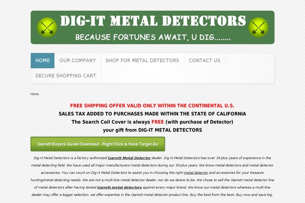 dig-itmetaldetectors.com site used Builder-market
