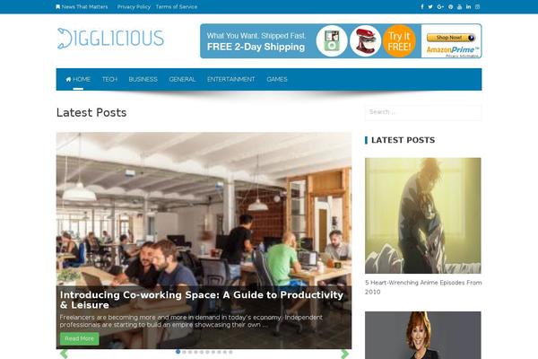 digglicious.com site used Daily Dish Pro