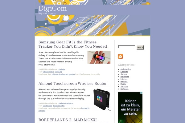 Digi theme site design template sample