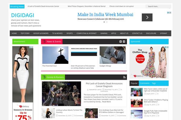 Wiksi theme site design template sample
