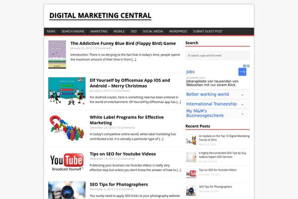 PT Magazine theme site design template sample