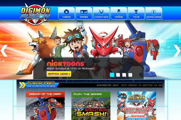 digimonfusion.com site used Digimon