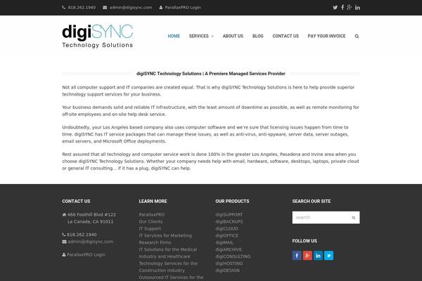 digisync.net site used Digisync-child