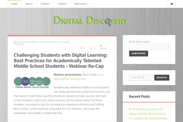 digital-discovery.org site used Judyblog