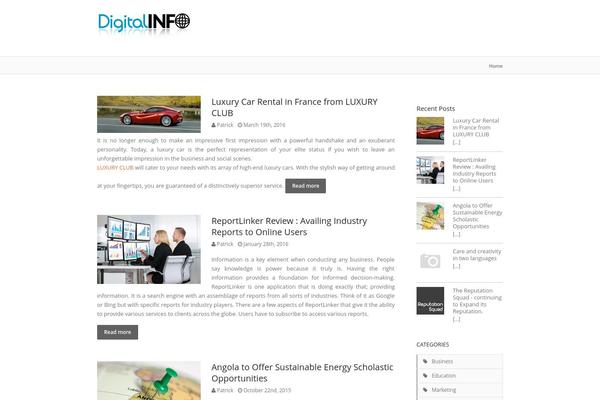 Invicta theme site design template sample