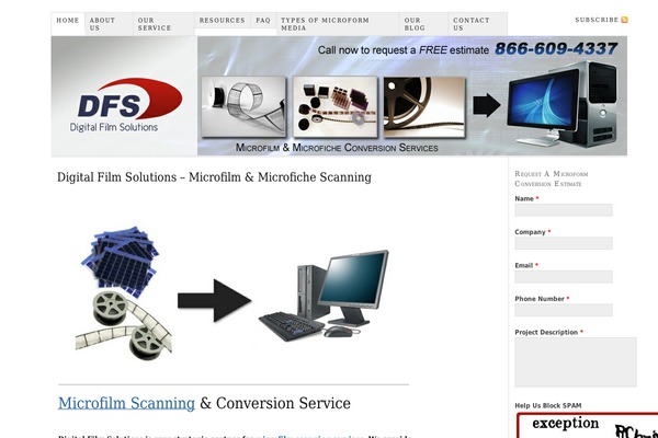 digitalfilmsolutions.com site used Thesis 1.8