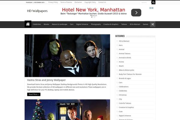 Ephemeris theme site design template sample