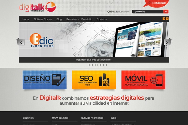 digitalk.cl site used Thegem-elementor