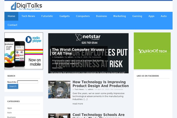 digitalks.co.uk site used News Flash