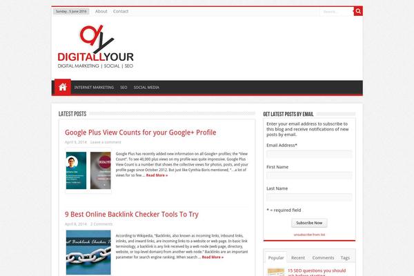 Sahifa theme site design template sample