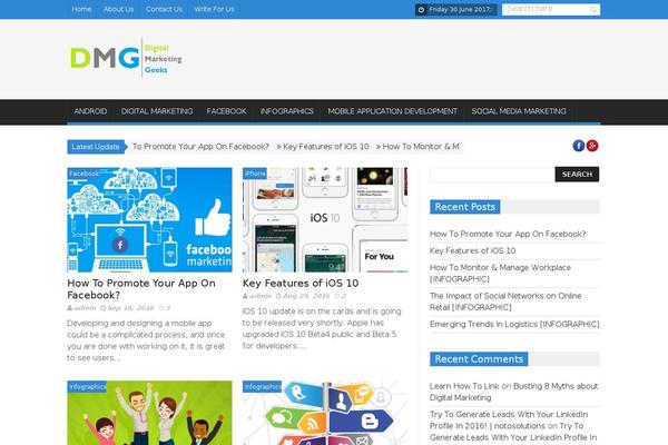 SaladMag theme site design template sample