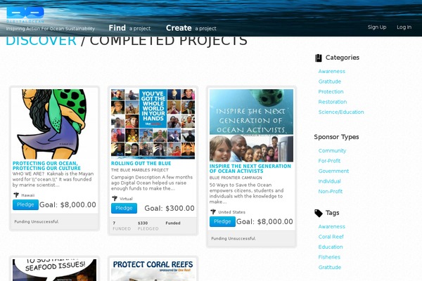 Backer theme site design template sample
