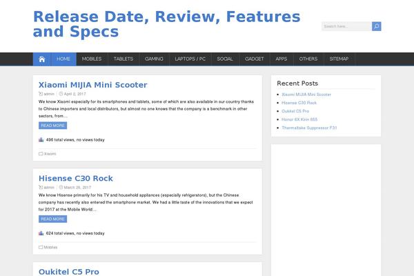 ShootingStar theme site design template sample