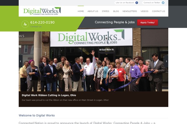 digitalworksjobs.com site used My College