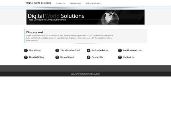 digitalworldsolutions.com site used Visitingcard