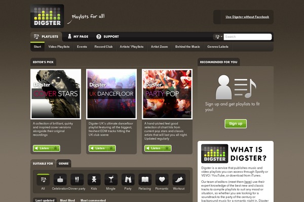 digster.co.uk site used Digster