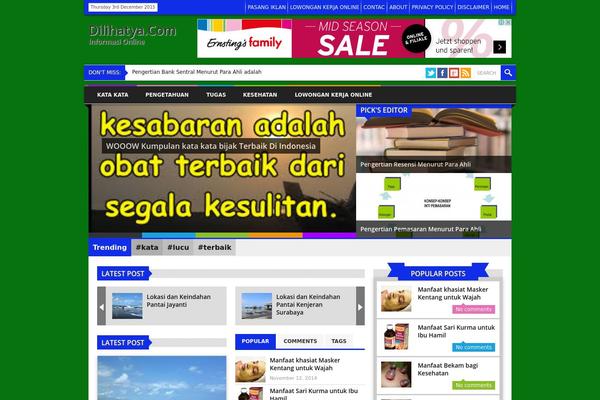 Kabar theme site design template sample