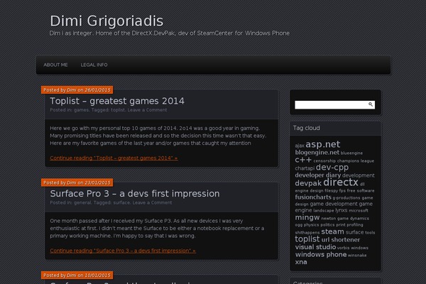 Parament theme site design template sample
