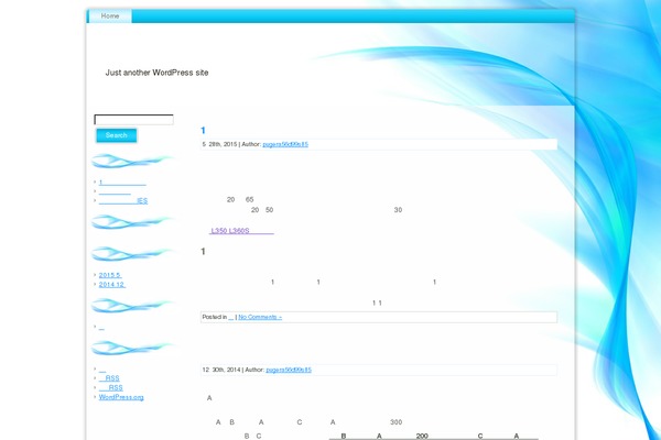 Aqua theme site design template sample