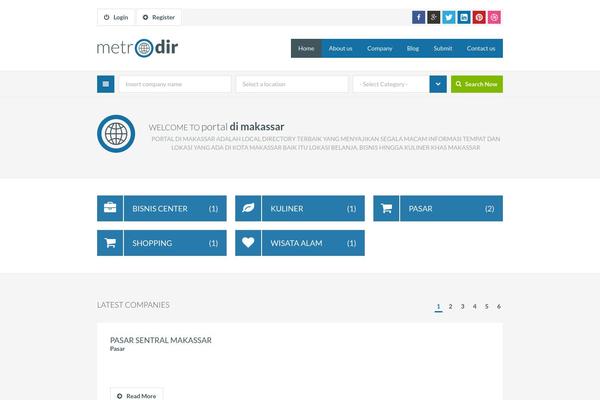 dimakassar.com site used Metrodir-theme
