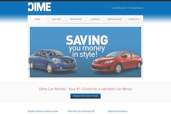 dimecarrentals.com site used Dime
