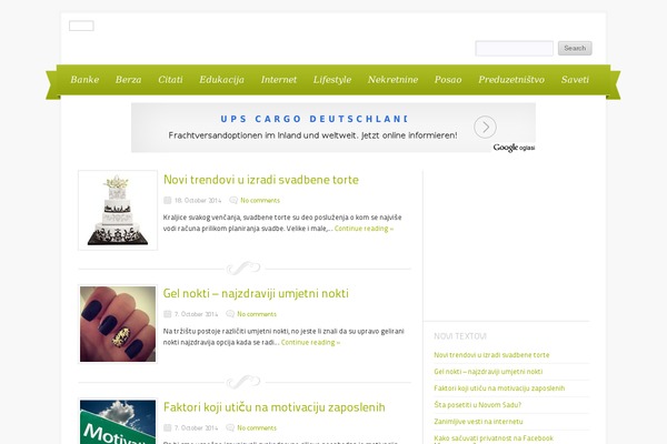 Delicacy theme site design template sample