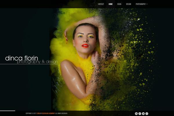 Lensa theme site design template sample