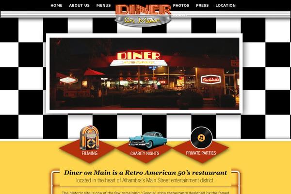 Diner theme site design template sample