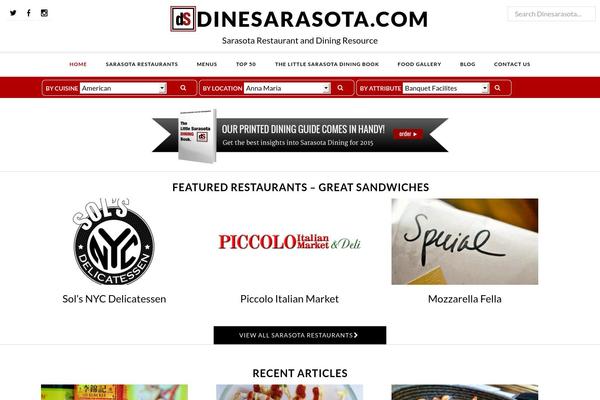 dinesarasota.com site used Daily Dish Pro