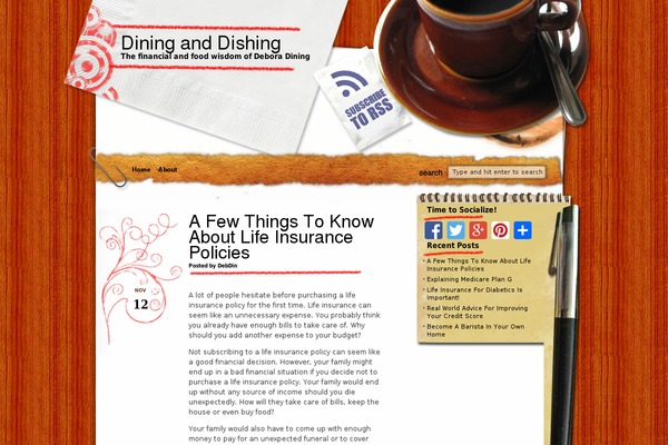 Morning Coffee theme site design template sample