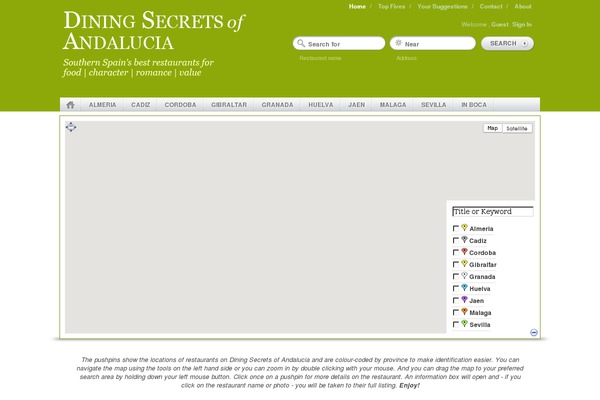 diningsecretsofandalucia.com site used GeoTheme