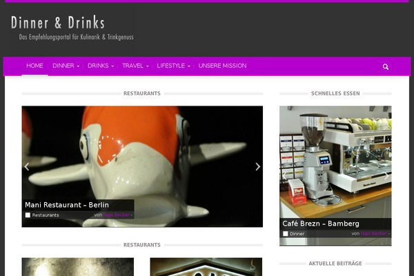 Magazin theme site design template sample