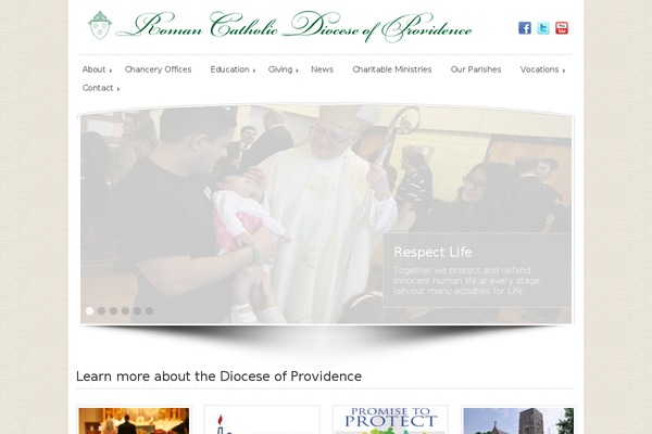 dioceseofprovidence.org site used Andrina theme