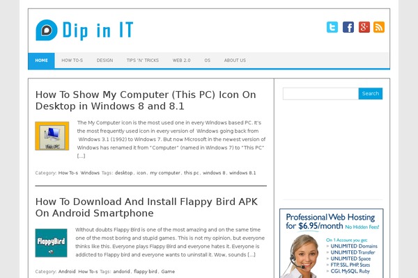 Iconic One theme site design template sample