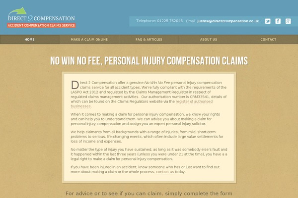 direct2compensation.co.uk site used D2c2023