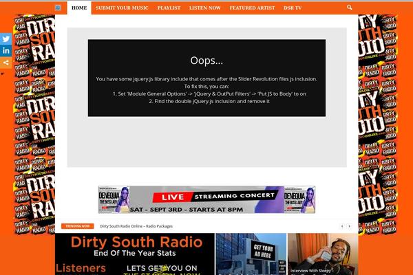 Site using Super Socializer plugin