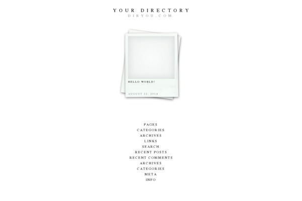 Polaroids theme site design template sample