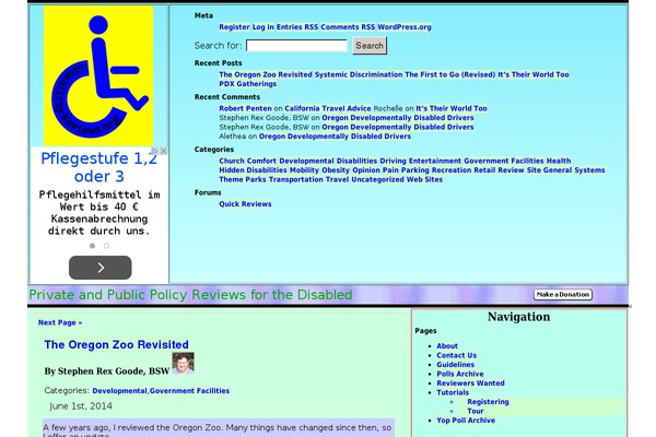 disabilityreviews.org site used Clive