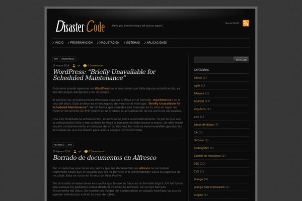 disastercode.com.es site used Simploblack