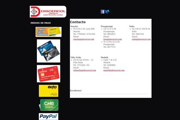 discercol.com site used Shoppingpress