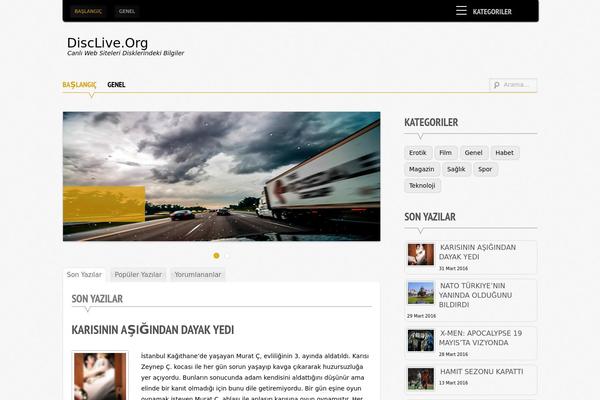 Supernova theme site design template sample