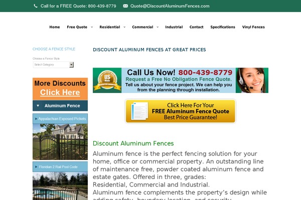 discountaluminumfences.com site used Centindu