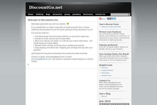 iNove theme site design template sample