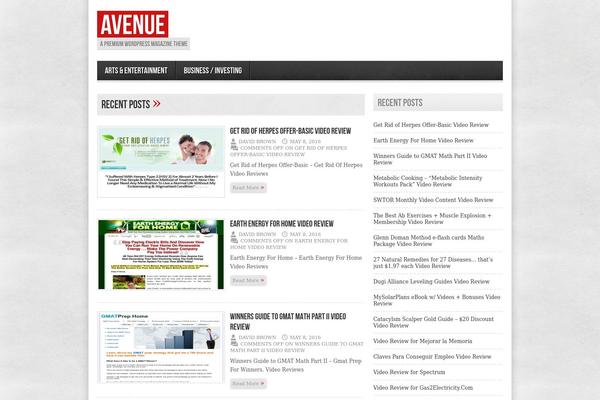 avenue theme site design template sample