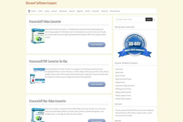 discountsoftwarecoupons.com site used Minimalia