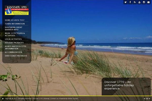 discover1770.com.au site used Onlinetourism