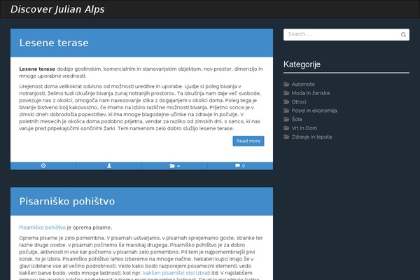Radar theme site design template sample