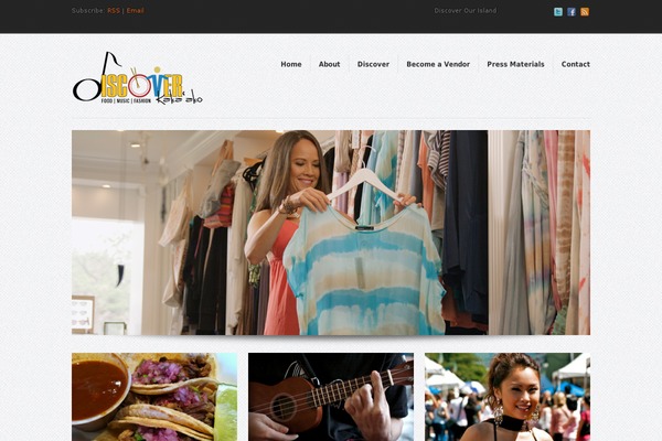 discover theme site design template sample