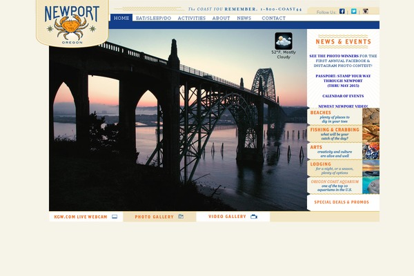 Newport theme site design template sample