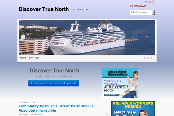 Voyage theme site design template sample